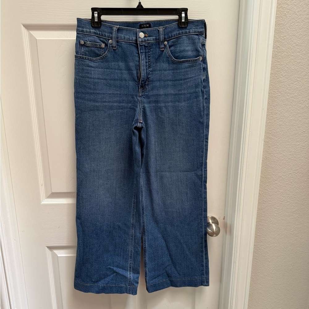 J. Crew Medium Blue Wide-Leg Jeans